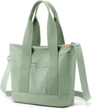 Women's Tote Purse Canvas Crossbody Bag Multi-pocket Shoulder Bag Heavy Duty Stored Bag Top Handle Hobo Handbags Satchel