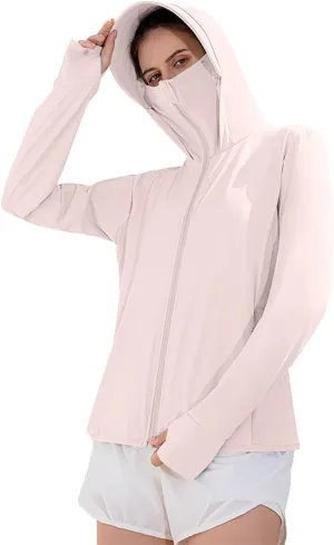 Women's UPF 50  UV Sun Protection Jacket Hooded Quick Dry Breathable Shirts Coat Hiking Fishing Summer Clothing
