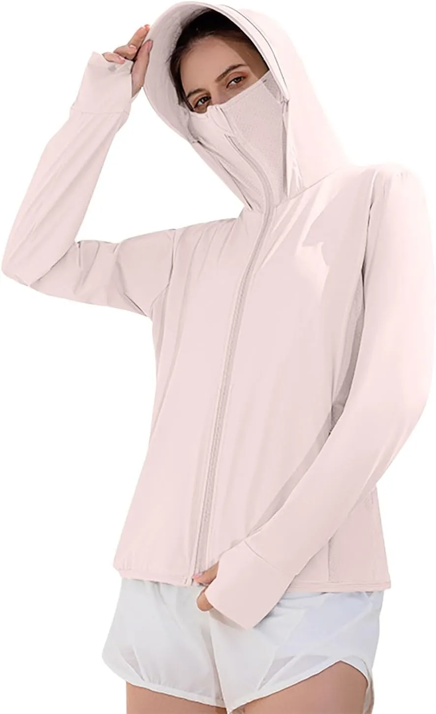 Women's UPF 50  UV Sun Protection Jacket Hooded Quick Dry Breathable Shirts Coat Hiking Fishing Summer Clothing