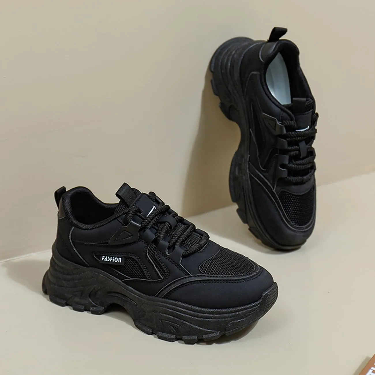 Womens Walking Shoes Fashion Breathable Mesh Platform Sneakers Lightweight Gym Shoes
