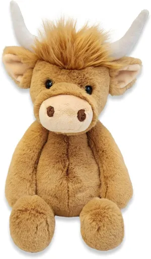 World's Softest Plush Highlandee Vache Lushee, grande peluche de 40,6 cm pour bébés, tout-petits, enfants, adultes – Vache en peluche douce à câliner – Adorable jouet fabriqué à partir de matériaux de