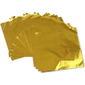 Wowagoga 6x6 Inches Aluminum Foils Paper Chocolate Candy Wrapping/Packing Sheets, Silver,Pack of 200