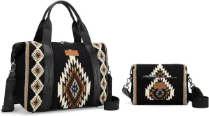 Wrangler Aztec Duffel Bag and Crossbody Bag Set