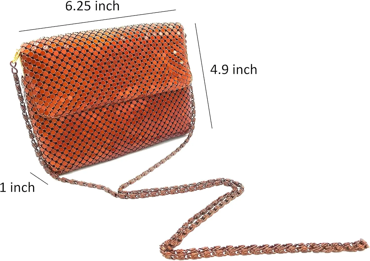 X-Small Women clutch metal mesh evening purse bag for Cocktail Party Prom Wedding Banquet