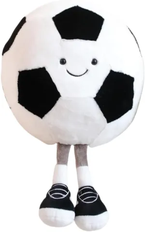 Xshelley12 inch Footbal/Basketball Plush Toys Pillow,Stuffed Sports Balls Plush Toys,Creative Basketball/Football Plush Doll,Spherical Soft CushionKids Gift (Football)