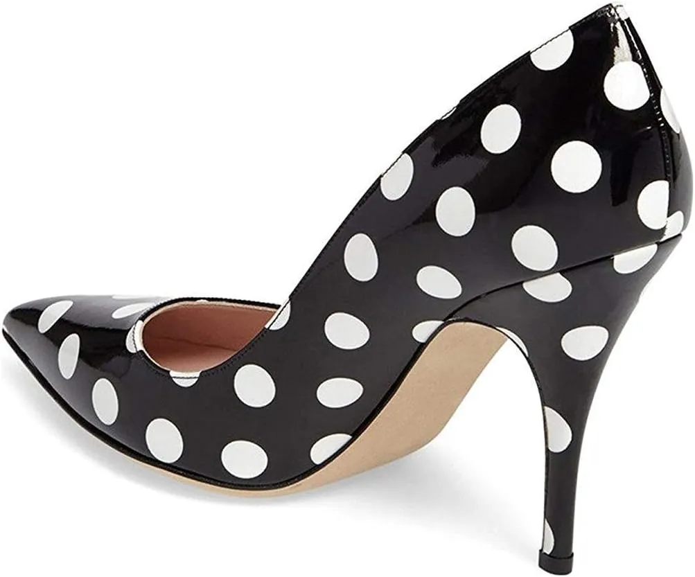 YDN Women's Chic Pointed Closed Toe Mid Heel Pumps Slip on Stiletto Slide Dress Shoe for Party Prom Size 4-15 US