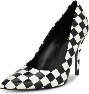 YDN Women's Chic Pointed Closed Toe Mid Heel Pumps Slip on Stiletto Slide Dress Shoe for Party Prom Size 4-15 US