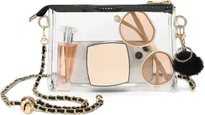 YGR Womens Clear Bag for Stadium Events PVC Small Crossbody Purse for Concert, Party Sports Stadium Approved Present