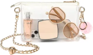 YGR Womens Clear Bag for Stadium Events PVC Small Crossbody Purse for Concert, Party Sports Stadium Approved Present
