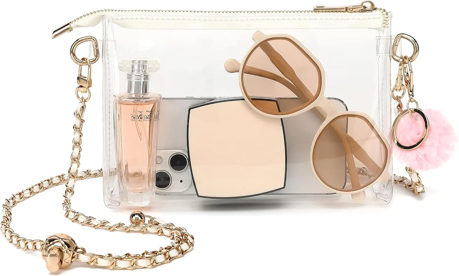 YGR Womens Clear Bag for Stadium Events PVC Small Crossbody Purse for Concert, Party Sports Stadium Approved Present
