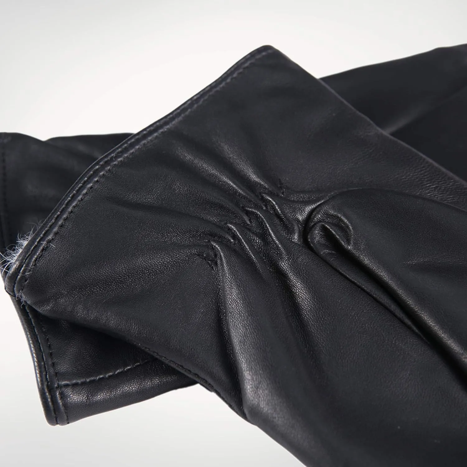 YISEVEN Women's Winter Genuine Leather Gloves Touchscreen Three Points