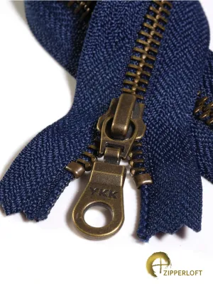 YKK #5 Antique (5-16" / 12.7-40.7cm) - 919 Navy Blue