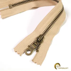 YKK #5 Antique (6-16" / 15.2-40.7cm) - 085 Toasted Beige