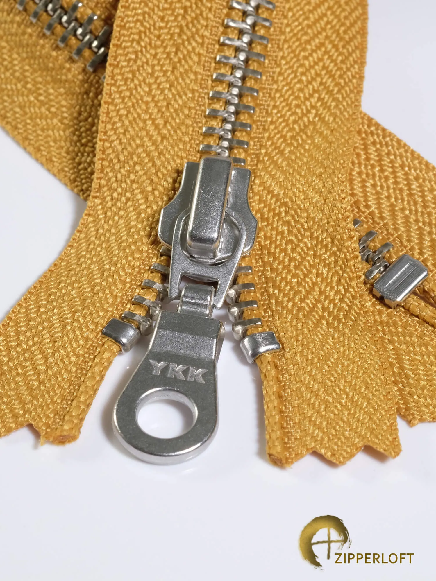 YKK #5 Nickel-Silver (5-16" / 12.7-40.7cm) - 087 Dijon Mustard