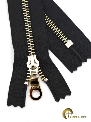 YKK #5 Nickel-Silver (7" / 17.8cm) - 580 Black