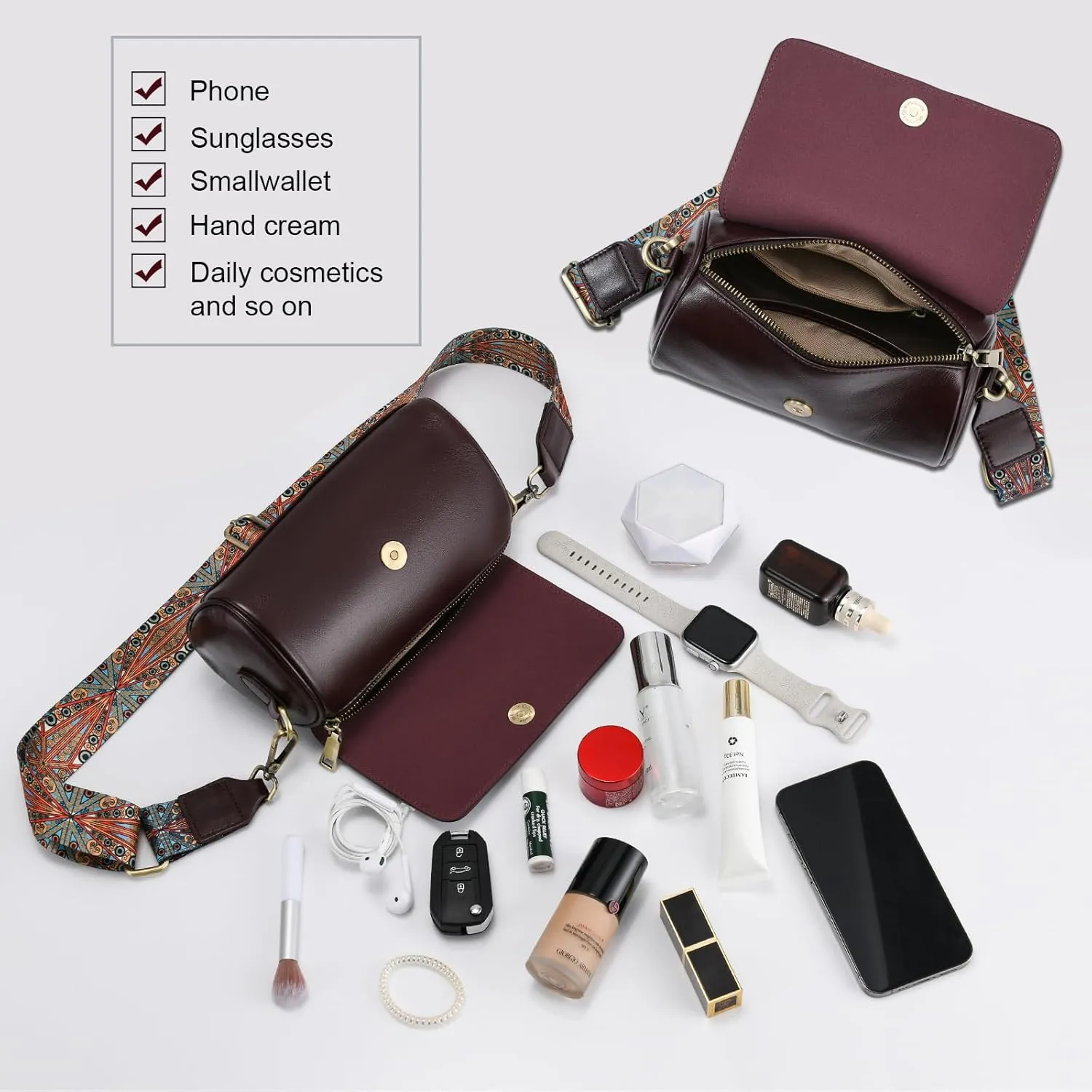 Yonami Genuine Leather Purses for Women – Versatile Crossbody Bags for Women, Perfect Small Purse for Everyday Use