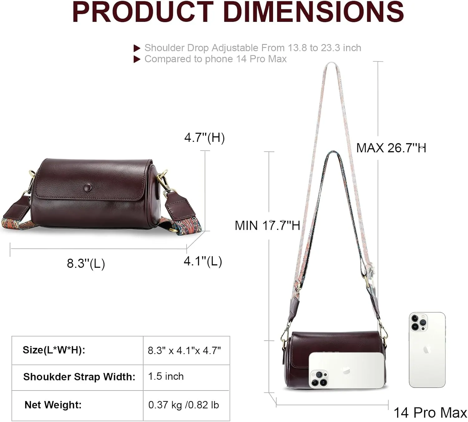 Yonami Genuine Leather Purses for Women – Versatile Crossbody Bags for Women, Perfect Small Purse for Everyday Use
