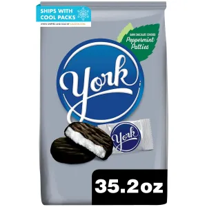 YORK Dark Chocolate Peppermint Patties, Candy Party Pack, 35.2 oz