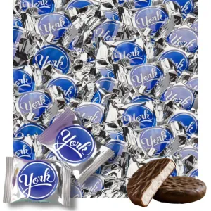 York Peppermint Patties - Dark Chocolate Peppermint Egg Candies - Individually Wrapped – Bulk Pack - 2 Pound