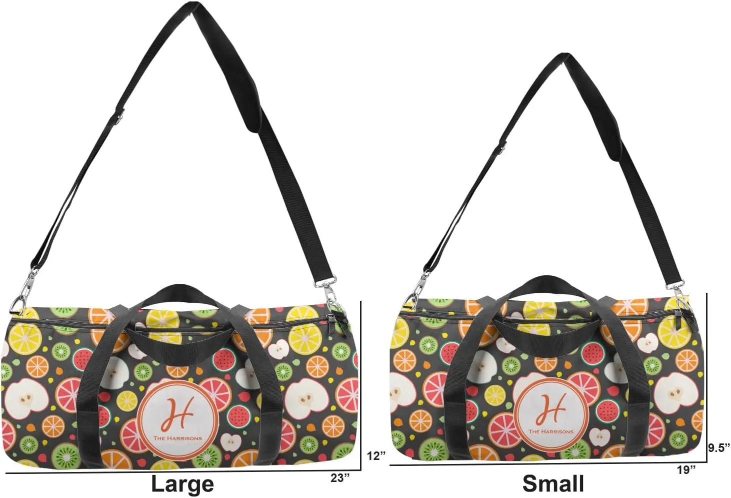YouCustomizeIt Personalized Apples & Oranges Duffel Bag