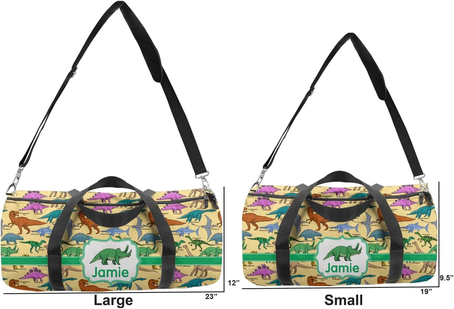 YouCustomizeIt Personalized Dinosaurs Duffel Bag
