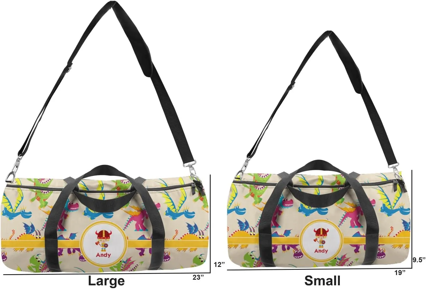YouCustomizeIt Personalized Dragons Duffel Bag