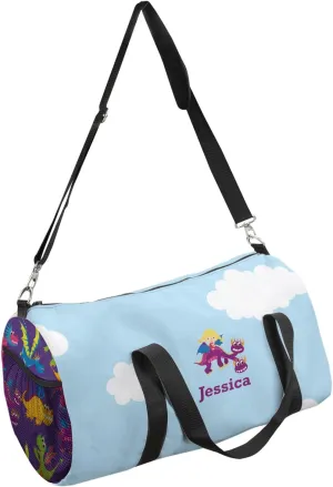 YouCustomizeIt Personalized Girl Flying on a Dragon Duffel Bag