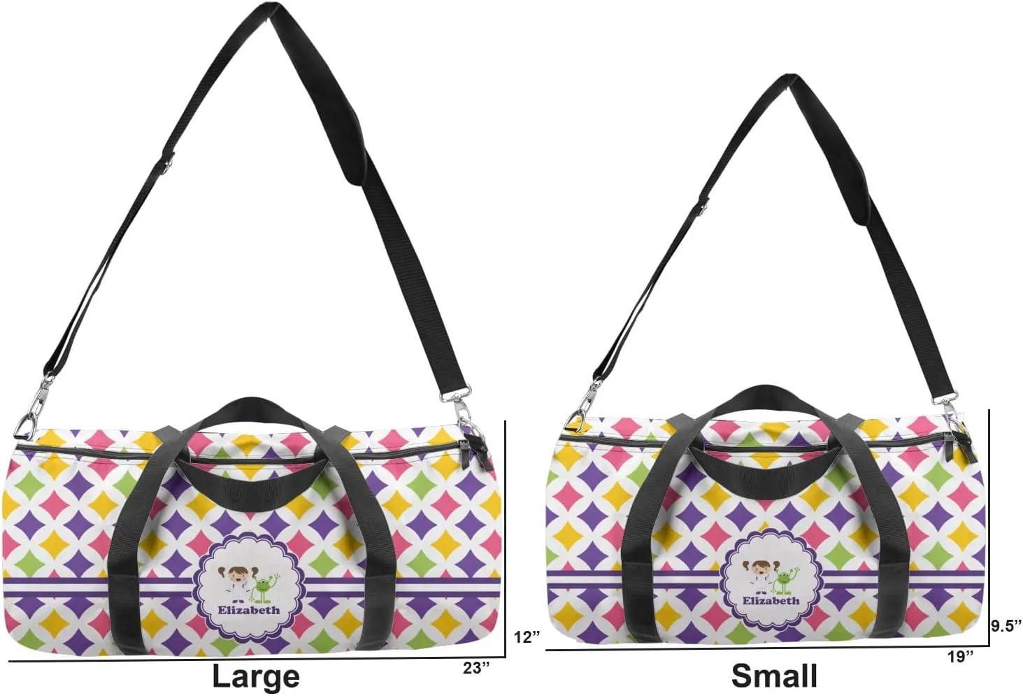 YouCustomizeIt Personalized Girls Astronaut Duffel Bag