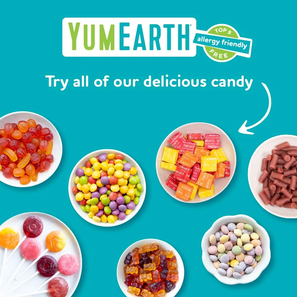 YumEarth Organic Vitamin C Pops Variety Pack, 60 Fruit Flavored Favorites Lollipops, Allergy Friendly, Gluten Free, Non-GMO, Vegan, No Artificial Flavors or Dyes