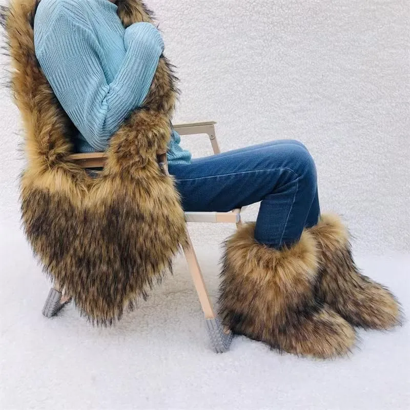 YXCFEWD Furry Heart Shaped Crossbody Bag for Women - Plush Y2K Handbag with Soft Shoulder Strap