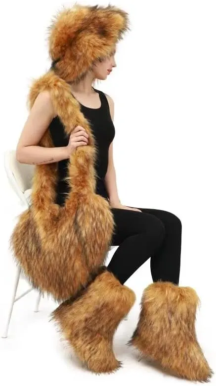 YXCFEWD Furry Heart Shaped Crossbody Bag for Women - Plush Y2K Handbag with Soft Shoulder Strap