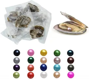 YYW 7-8mm 50 Pcs/Lot Pearls Oysters Love Wish Pearl Inside Mixed Color Pearls Beads for Jewelry Making/Birthday Gifts/Party