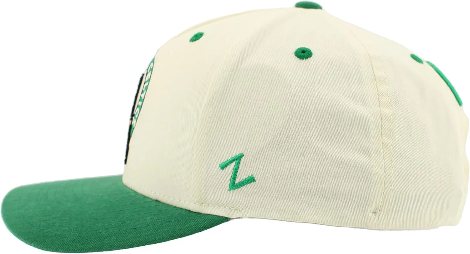 ZHATS NBA Officially Licensed Adjustable Snapback Hat Marquee Ivory
