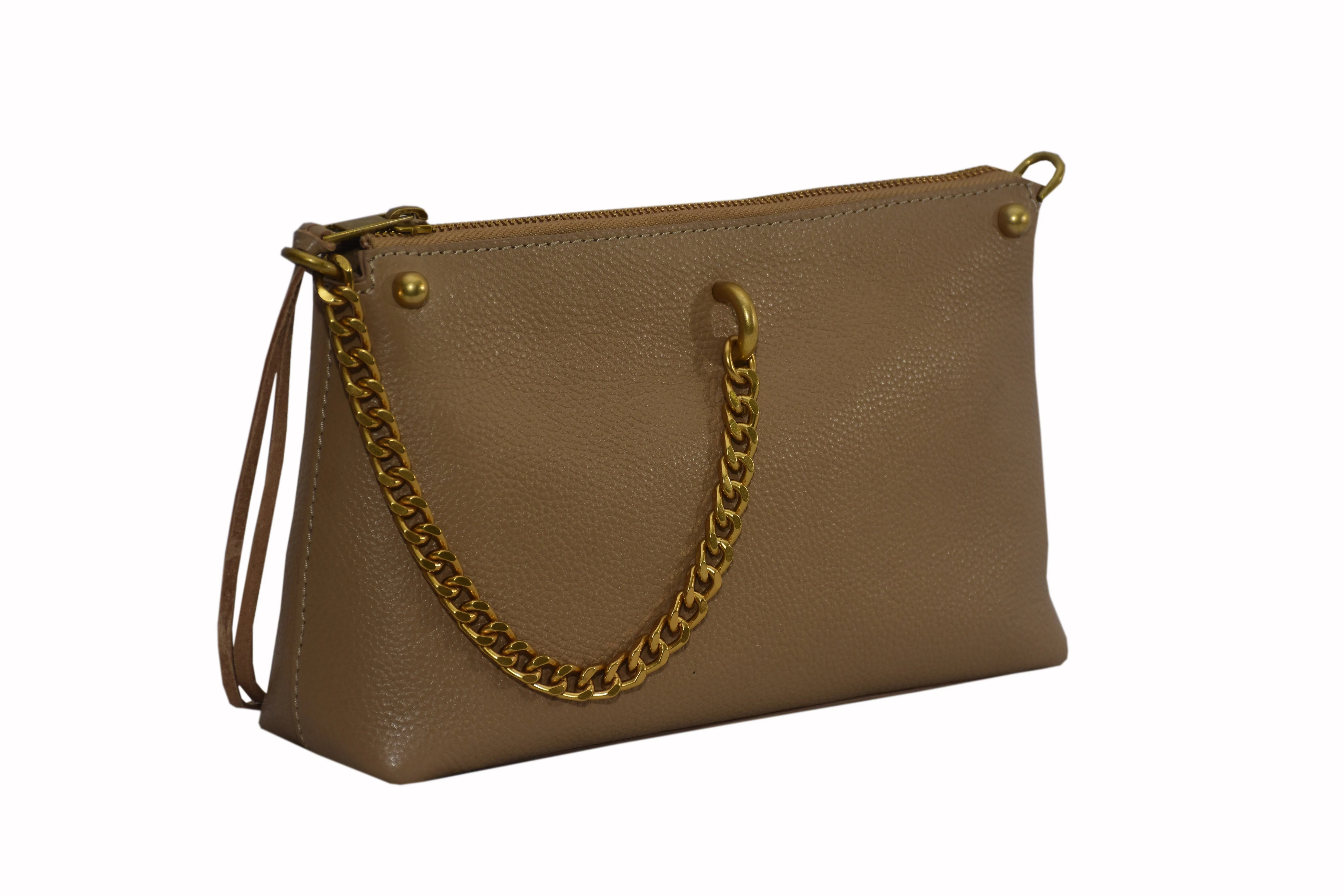 Zip Crossbody With Chain Detail