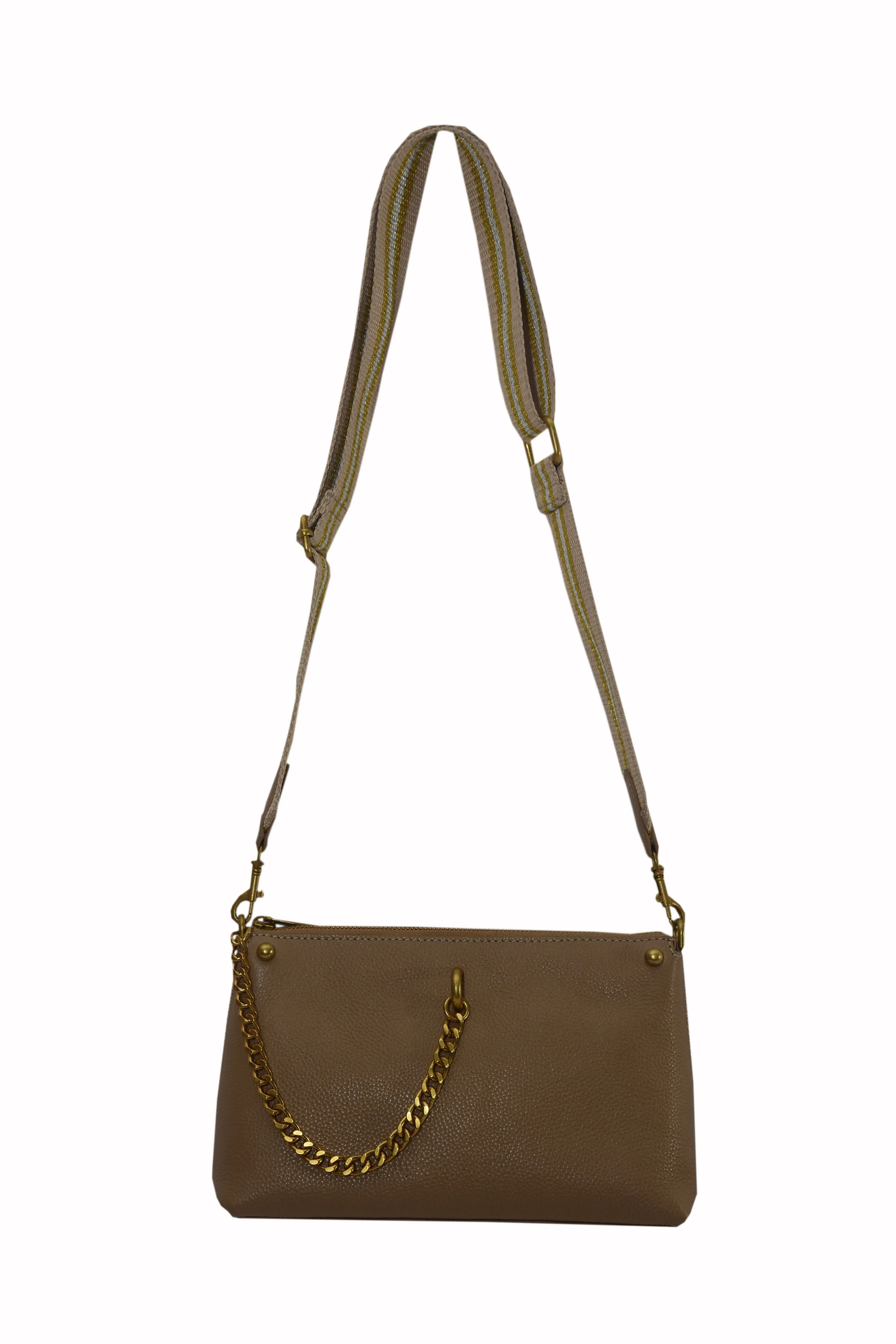 Zip Crossbody With Chain Detail