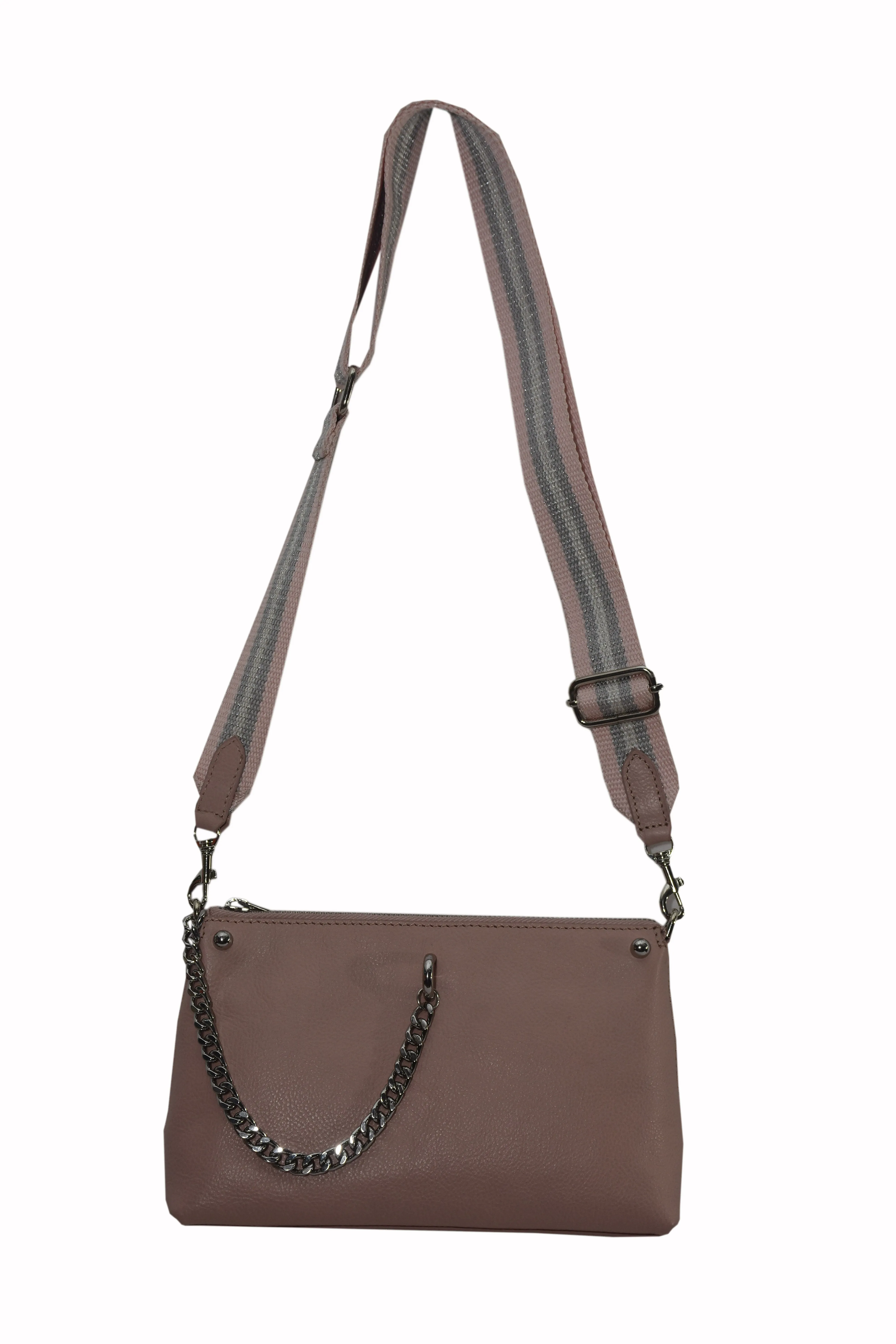 Zip Crossbody With Chain Detail