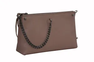 Zip Crossbody With Chain Detail