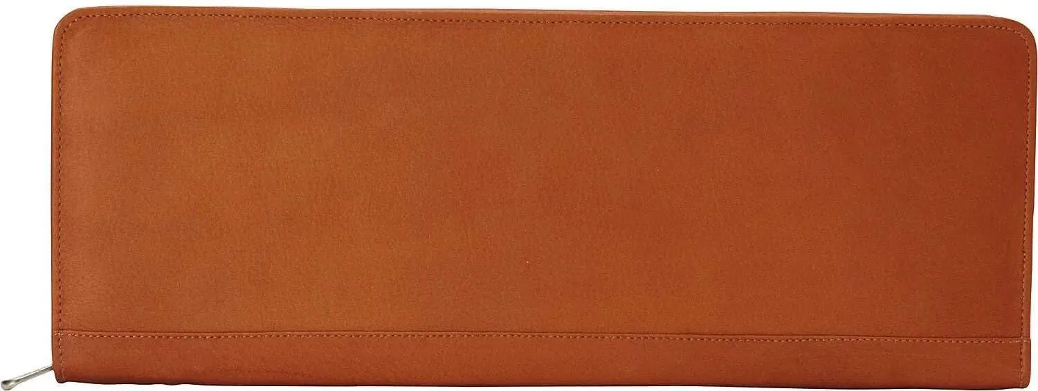 Zippered Tie Case with Snaps, Saddle, One Size