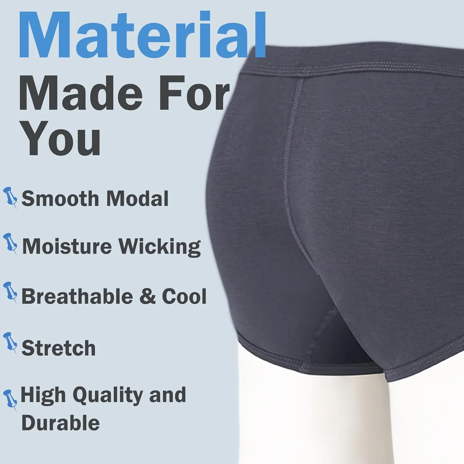 ZONBAILON Men's Bulge Enhancing Brief Dual Pouch Underwear Breathable Bikini’s Boxer Modal Trunk