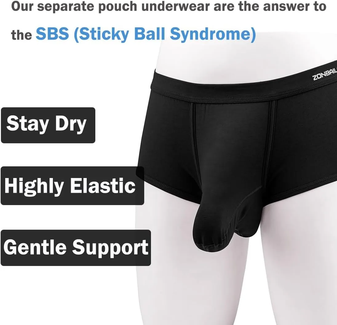 ZONBAILON Men's Bulge Enhancing Brief Dual Pouch Underwear Breathable Bikini’s Boxer Modal Trunk